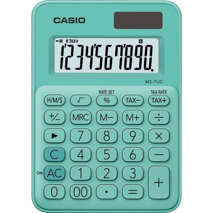 Calculatrice de bureau casio ms-7uc vert - 46426