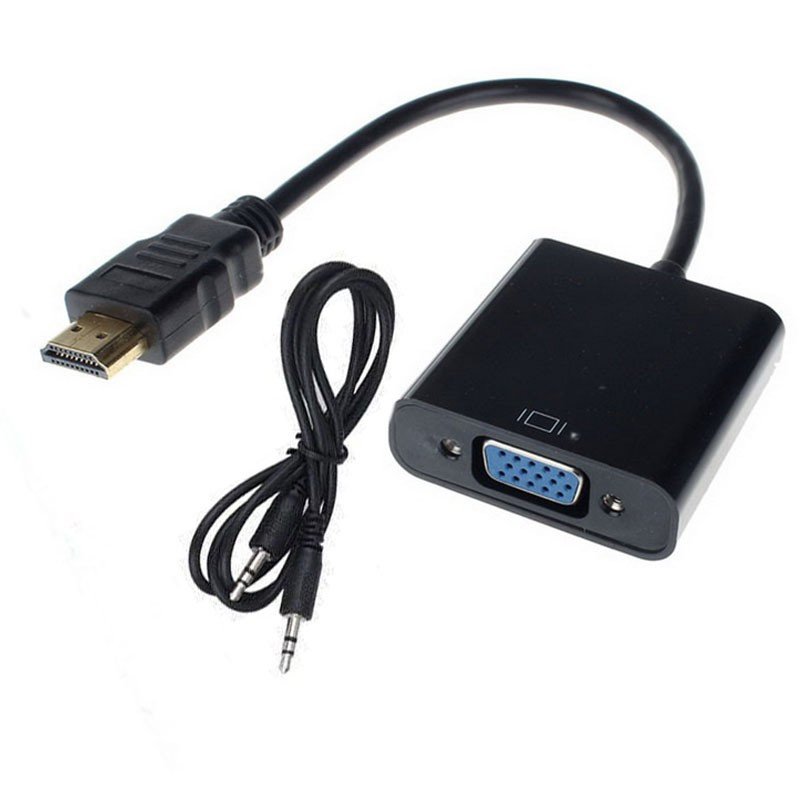adaptateur convertisseur HDMI vers VGA avec câble Audio
