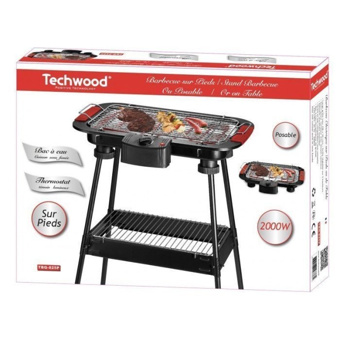 Barbecue electrique techwood tbq-825p - 50501