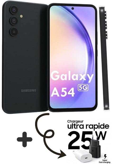 Smartphone Samsung Galaxy A54 5G (6+128Go) Graphite - WIKI High Tech  Provider