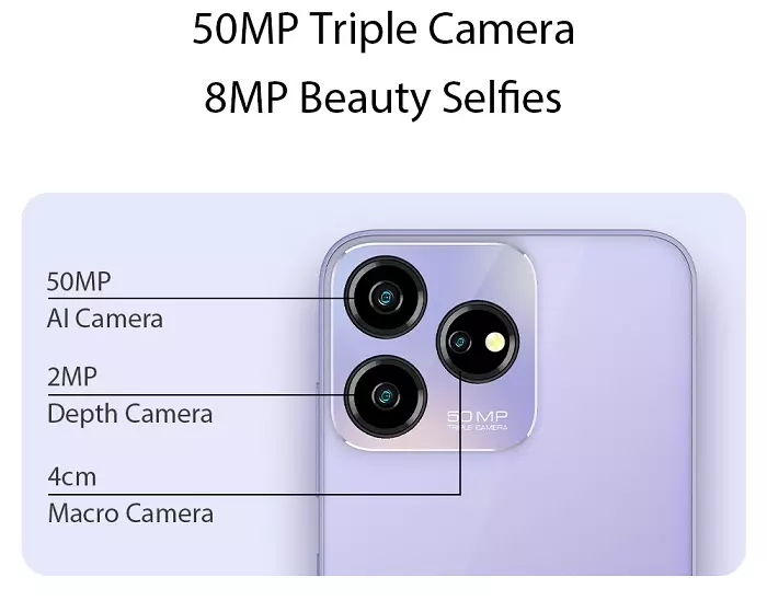 SMARTPHONE ZTE V50 DESIGN 4G 8 GO 128 GO NOIR